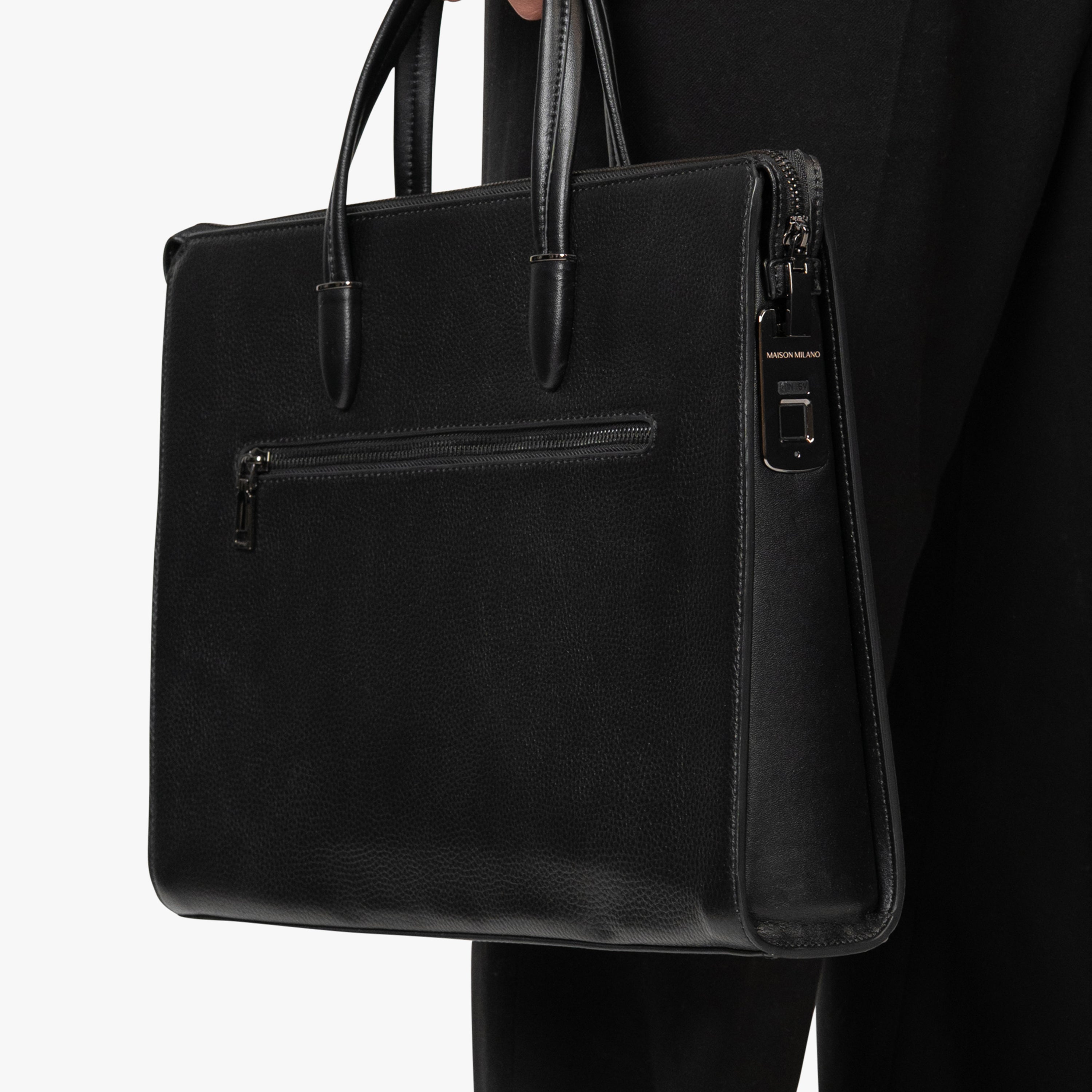 Milano Imperio SecureTouch - A Leather Briefcase with a Fingerprint Lock