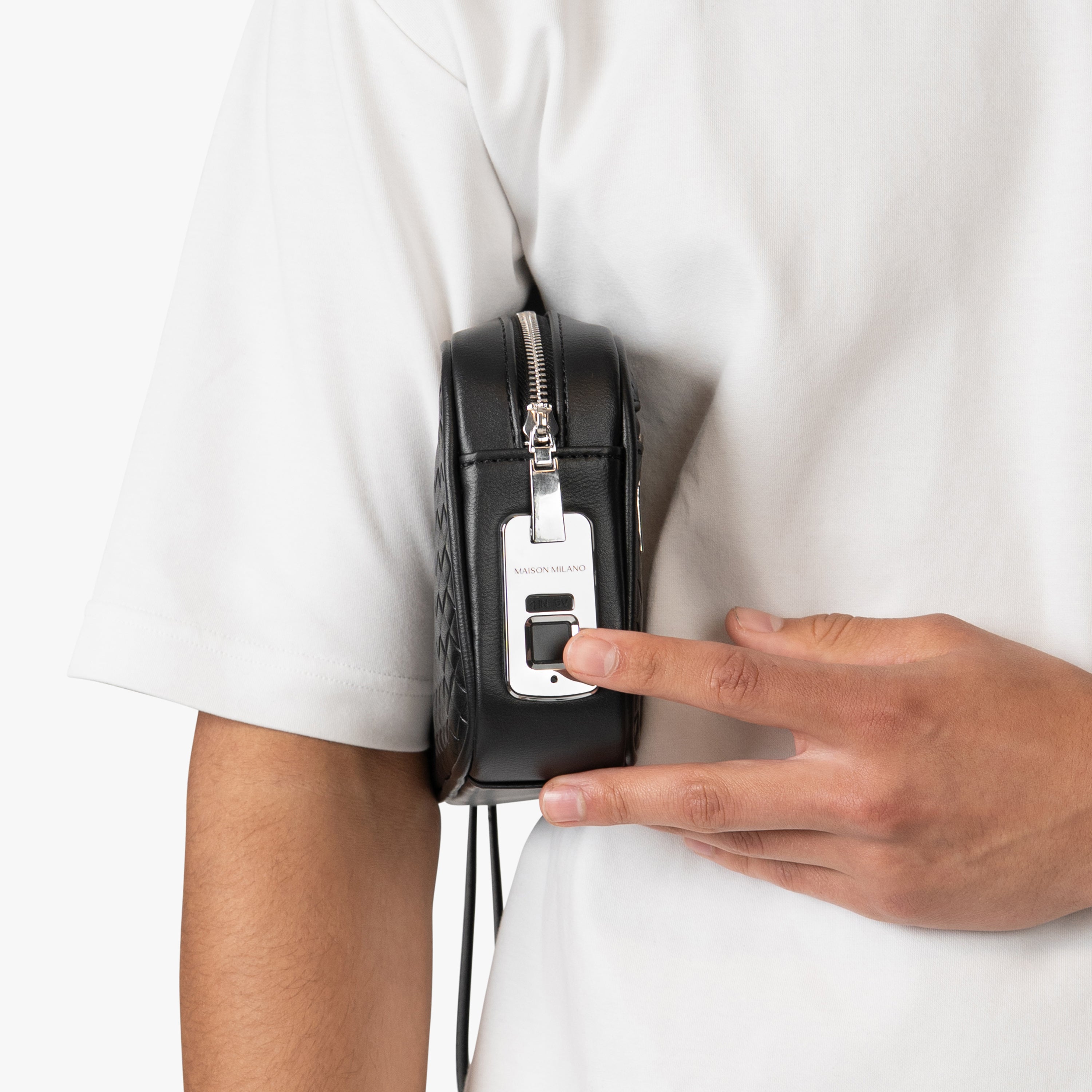 Milano Vita SecureTouch Leather Bag with a Fingerprint Lock