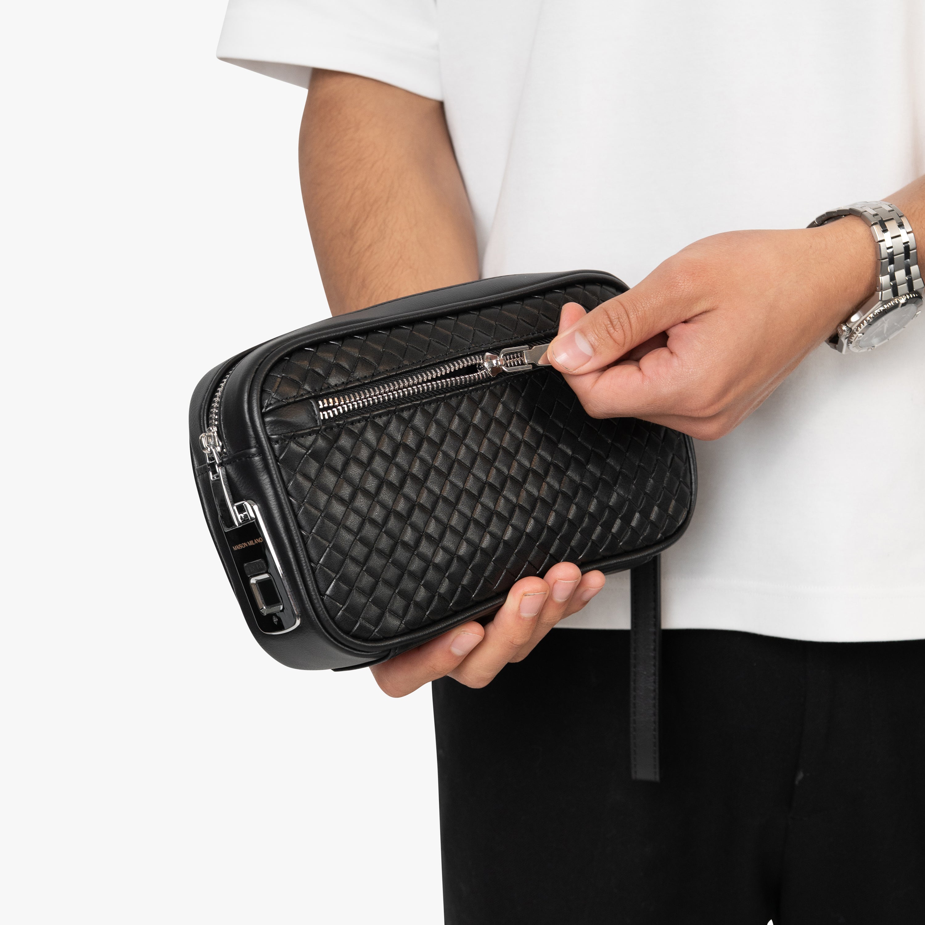 Milano Vita SecureTouch Leather Bag with a Fingerprint Lock