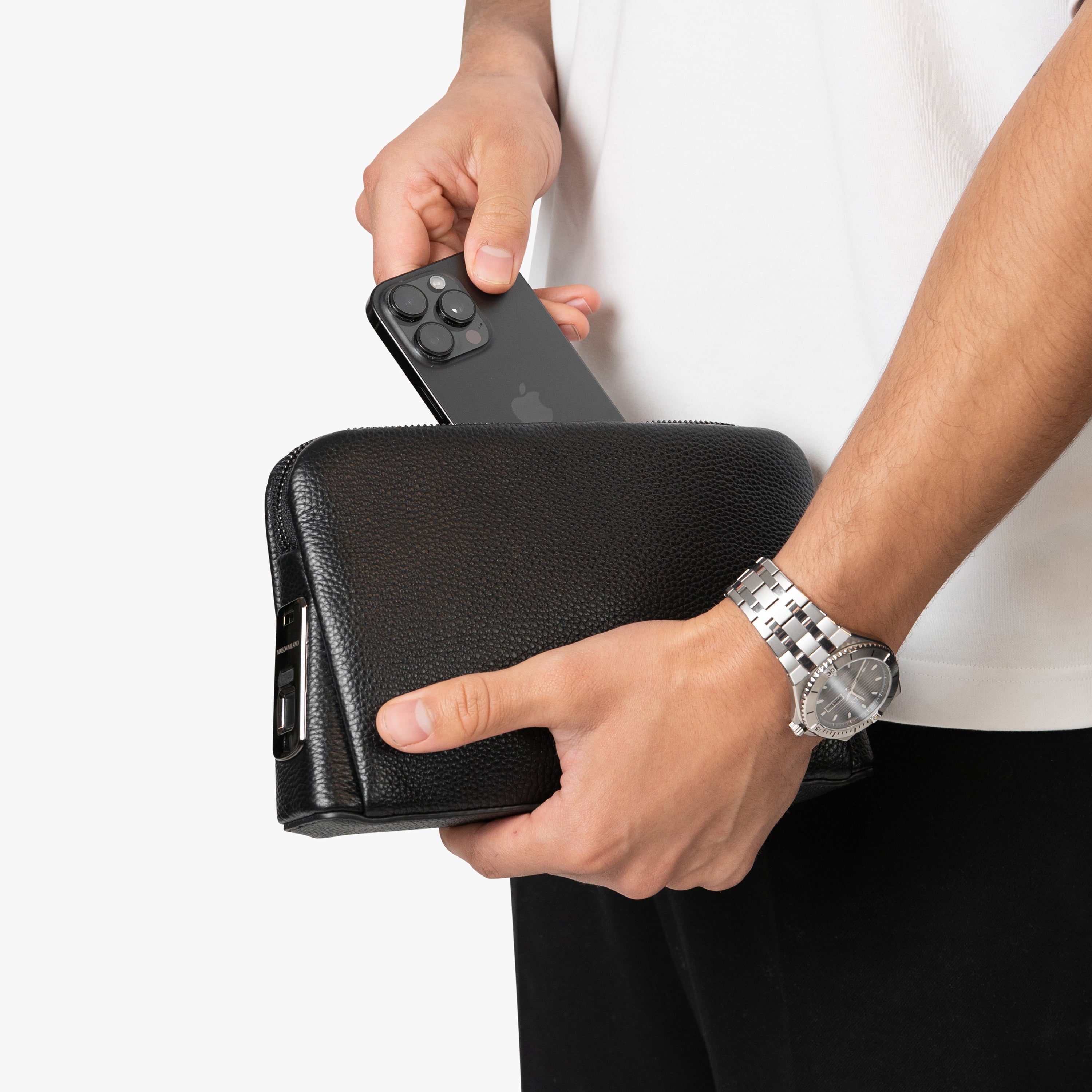 Milano Classico SecureTouch - A Premium Men’s Leather Bag with a Fingerprint Lock